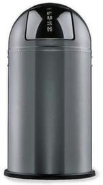WESCO geruchshemmender Abfallbehälter Pushboy, 50 l, graphit, Kopfteil graphit