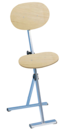Kappes Klappbare Stehhilfe ErgoPlus® mit Rückenlehne, Sitzhöhe 550 - 900 mm, Gestell alu