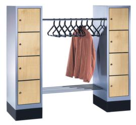 C+P Schließfach-Garderobe Evolo mit Holzdekor-Türen, Breite 1800 mm