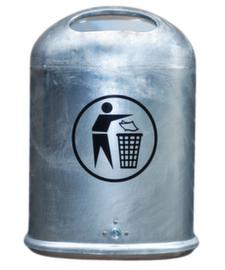 Ovaler Abfallbeh&auml;lter f&uuml;r den Au&szlig;enbereich