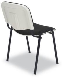 Nowy Styl Stahlrohrstuhl mit Kunststoff-Rückenschale, Sitz Stoff (100% Polyester), dunkelgrau