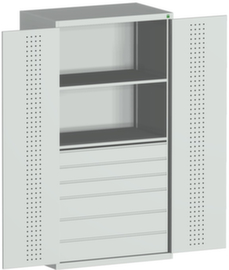 bott Systemschrank cubio mit Lochplattentüren, 6 Schublade(n)