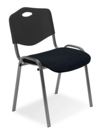 Nowy Styl Besucherstuhl ISO mit Kunststoffrücken, Sitz Stoff (100% Polyester), schwarz