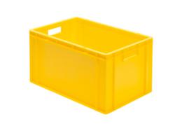 Lakape Euronorm-Stapelbehälter Favorit Wände + Boden geschlossen, gelb, Inhalt 61 l