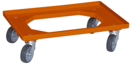 Kastenroller mit offenem Winkelrahmen, Traglast 250 kg, orange