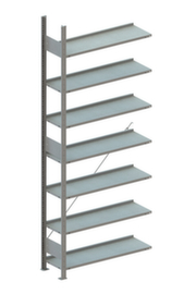 META Steckregal, Höhe x Breite x Tiefe 2500 x 1006 x 336 mm, 7 Böden