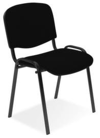 Nowy Styl 12-fach stapelbarer Besucherstuhl ISO mit Polstern, Sitz Stoff (100% Polyolefin), schwarz