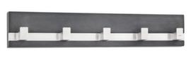 Blomus Wandgarderobe Menoto, mit 5 Mantelhaken, schwarz/silber