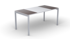 Schreibitsch easyDesk in Bicolor-Optik, 4-Fußgestell, Breite 1800 mm, Wenge/weiß/weiß