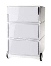 Paperflow Rollcontainer easyBox, 4 Schublade(n), weiß/weiß