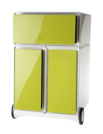 Paperflow Rollcontainer easyBox mit HR-Auszug, 1 Schublade(n), weiß/grün