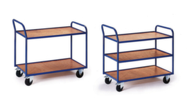 Rollcart Tischwagen mit hochgerichteten Schiebebügeln