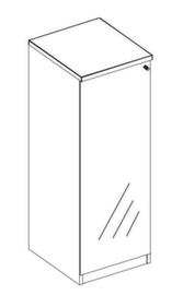 Nowy Styl Büroschrank E10 mit gehärteten Klarglastüren, 4 Ordnerhöhen
