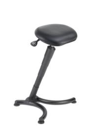 meychair Stehhilfe Futura Professional mit schräger Säule, Sitzhöhe 620 - 830 mm, Sitz schwarz