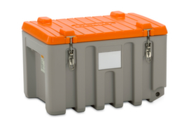 Cemo Aufbewahrungsbox, Inhalt 150 l, grau/orange, Einfahrtaschen, Klappdeckel