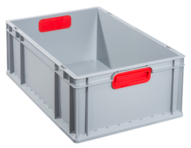 Allit Euronorm-Stapelbehälter Eco, grau/rot, Länge x Breite 600 x 400 mm