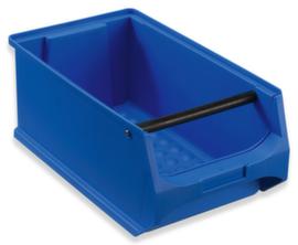 Sichtlagerkasten Grip mit Noppenboden, blau, Tiefe 350 mm, Polypropylen