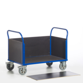 Rollcart Vierwandwagen mit rutschsicherer Ladefläche, Traglast 1200 kg, Ladefläche 1200 x 770 mm