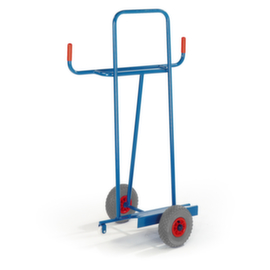 Rollcart Plattenkarre mit Stützbügeln, Traglast 200 kg, TPE-Bereifung
