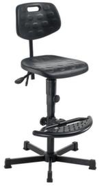 meychair Arbeitsdrehstuhl Workster Simplex, Sitz PU-Schaum schwarz, mit Kunststoffgleiter