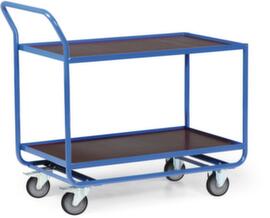 Tischwagen mit Randleisten 1000x600 mm, Traglast 300 kg, 2 Etagen
