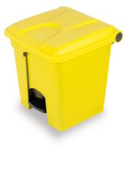 Tretabfallbehälter, 30 l, gelb, Deckel gelb