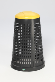 VAR Korbgehäuse, für 120-Liter-Säcke, schwarz, Deckel gelb
