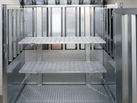 Gitterrostregal für Gefahrstoff-Container, Breite x Tiefe 1200 x 800 mm