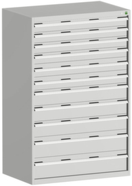 bott Schubladenschrank cubio Grundfläche 1050x750 mm, 11 Schublade(n), RAL7035 Lichtgrau/RAL7035 Lichtgrau