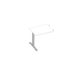 Quadrifoglio Anbautisch Practika für Schreibtisch mit C-Fußgestell, Breite x Tiefe 800 x 600 mm, Platte weiß