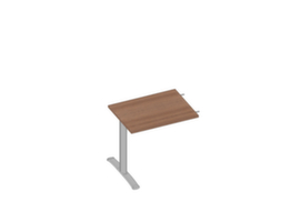 Quadrifoglio Anbautisch Practika für Schreibtisch mit C-Fußgestell, Breite x Tiefe 800 x 600 mm, Platte Nuss Canaletto