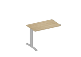 Quadrifoglio Anbautisch Practika für Schreibtisch mit C-Fußgestell, Breite x Tiefe 1000 x 600 mm, Platte Eiche