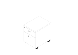Quadrifoglio Rollcontainer Practika mit HR-Auszug, 1 Schublade(n), weiß/weiß