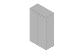 Quadrifoglio Büroschrank Practika, 4 Ordnerhöhen, alu/grau