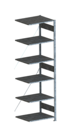 META System-Steckregal CLIP Anbaufeld, Höhe x Breite x Tiefe 2500 x 756 x 636 mm, 6 Böden