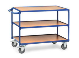 fetra Leicher Tischwagen Holzböden mit Rand, Traglast 300 kg