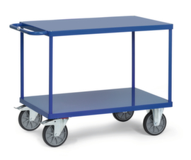 fetra Tischwagen mit Stahl-Etagen 1200x800 mm, Traglast 600 kg, 2 Etagen