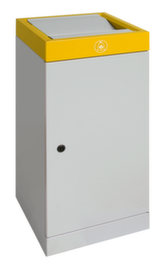 stumpf Nicht brennbarer Abfallbehälter, 70 l, RAL7035 Lichtgrau, Deckel RAL1003 Signalgelb