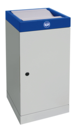 stumpf Nicht brennbarer Abfallbehälter, 70 l, RAL7035 Lichtgrau, Deckel RAL5010 Enzianblau
