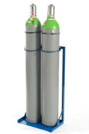 Rollcart Stahlflaschenständer, für 2 x 40 / 50-Liter-Stahlflaschen, Falschen Ø 210 - 250 mm