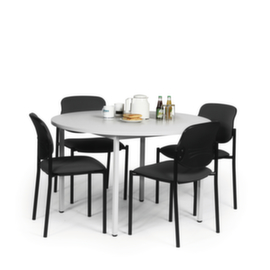 Tisch-Stuhl-Kombination mit 4 Polsterstühlen und rundem Tisch