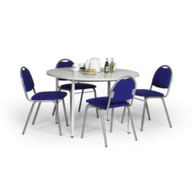 Tisch-Stuhl-Kombination mit 4 gepolsterten Stühlen und rundem Tisch