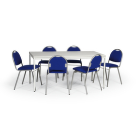 Tisch-Stuhl-Kombination mit 6 gepolsterten Stühlen