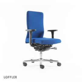 Löffler Bürodrehstuhl mit Taschenfederkern-Sitz, blau