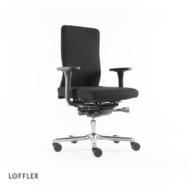 Löffler Bürodrehstuhl mit Taschenfederkern-Sitz, schwarz