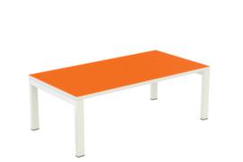 Paperflow Beistelltisch easyDesk, Höhe x Breite x Tiefe 400 x 1140 x 600 mm, Platte orange