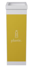 Paperflow Wertstoffsammler aus Polystyrol, 60 l, gelb/weiß