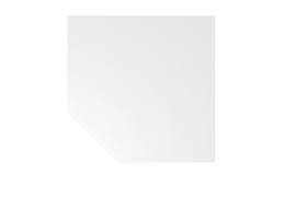 Eckiges Verkettungselement XB-Serie mit Stützfuß, Breite x Tiefe 1200 x 1200 mm, Platte weiß