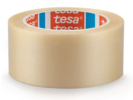 tesa PVC-Packband 4120 für mittelschwere Packstücke, Länge x Breite 100 m x 50 mm