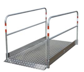 Schake Grabenbrücke mit Trittfläche aus Aluminium, Länge x Breite 2200 x 1000 mm